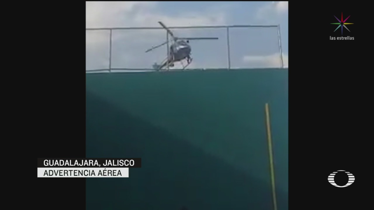 Foto: Helicóptero Zeus Guadalajara Dispersa Jugadores De Frontón 4 Mayo 2020