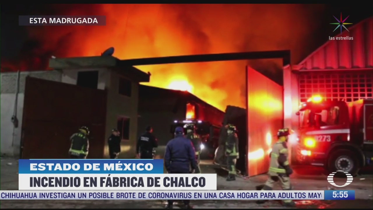 incendio consume fabrica en valle de chalco estado de mexico