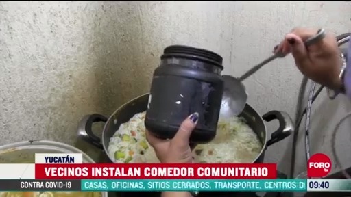 FOTO: 17 de mayo 2020, instalan comedor comunitario en yucatan para ayudar durante el coronavirus