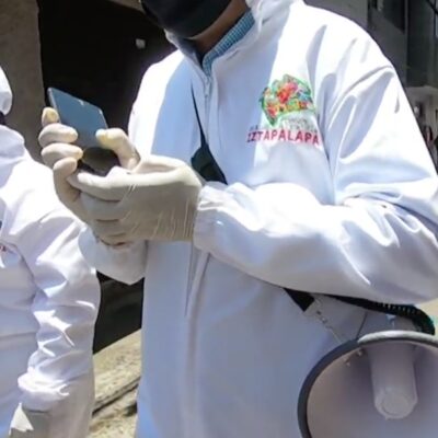 Sanitizan zonas de alto riesgo por coronavirus en Iztapalapa