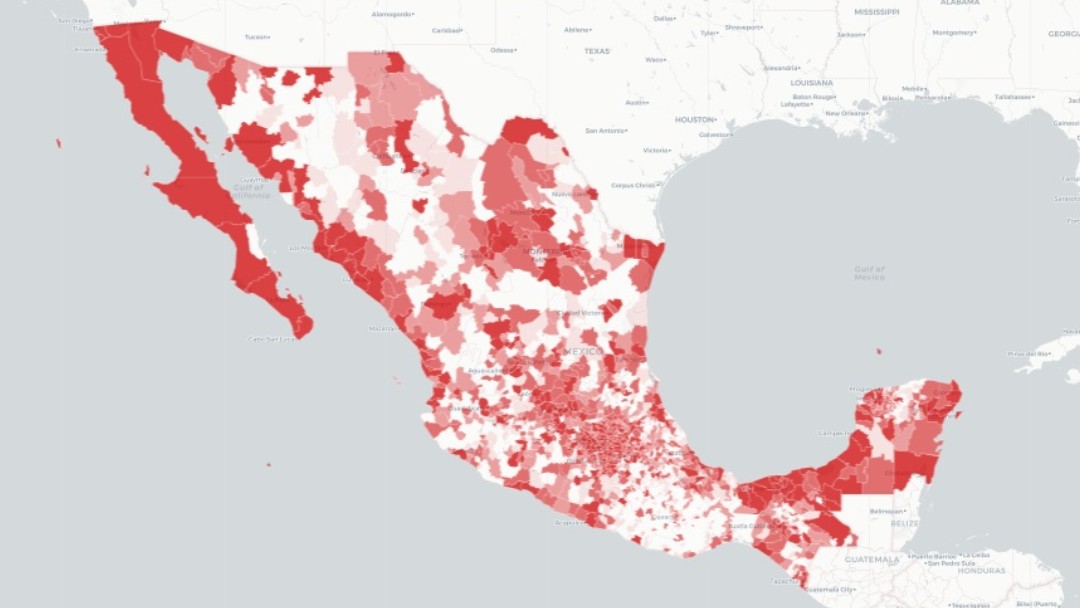 Mapa de coronavirus en México. Ssa