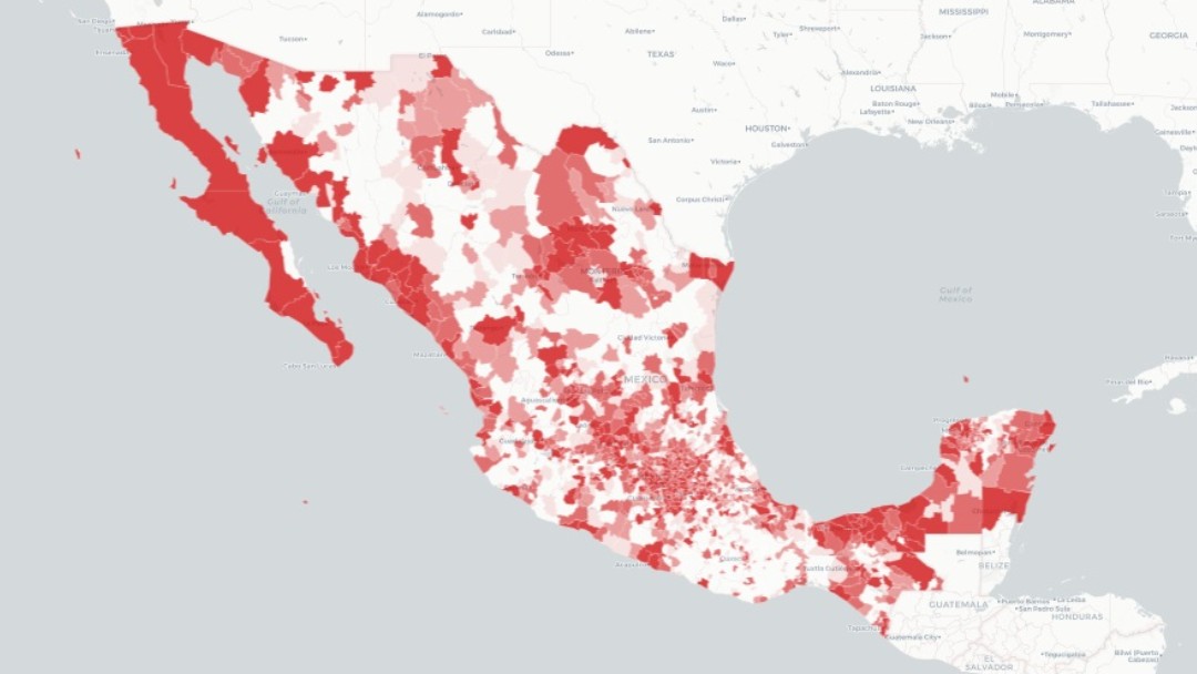 Mapa de casos de coronavirus en México. Ssa