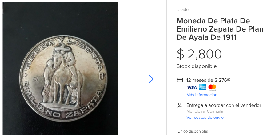 Foto ¿Tienes monedas antiguas de Emiliano Zapata? Ahora valen miles de pesos 7 mayo 2020