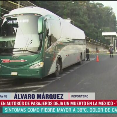 Pasajero de autobús fallece durante un asalto en la México-Toluca