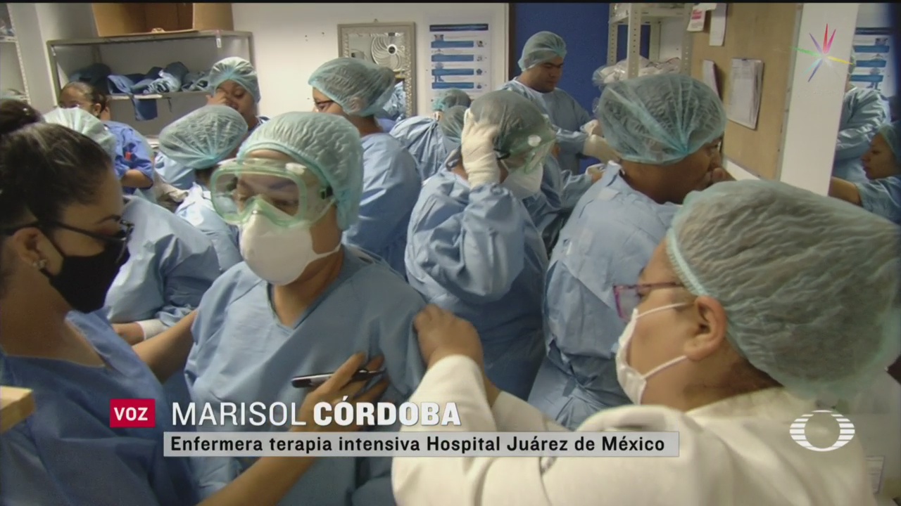 Foto: Personal Del Hospital Juárez De México Se Da Ánimos 4 Mayo 2020