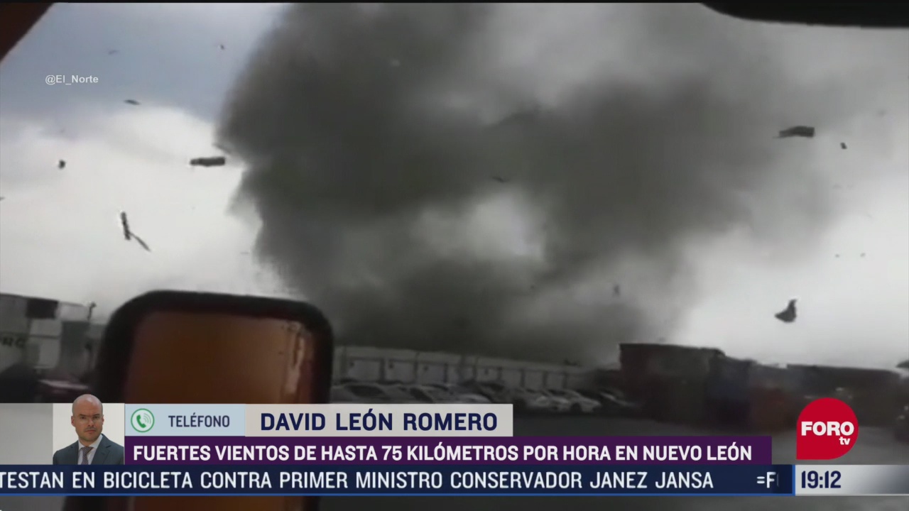 Foto: Video Tornado Apocada Vientos Nuevo León 8 Mayo 2020