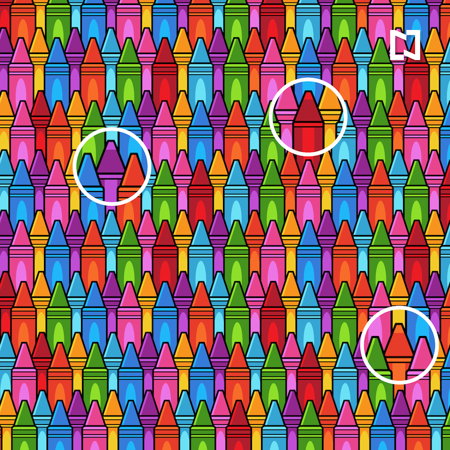 Foto Reto visual: Encuentra 3 colores de madera entre las crayolas 14 mayo 2020