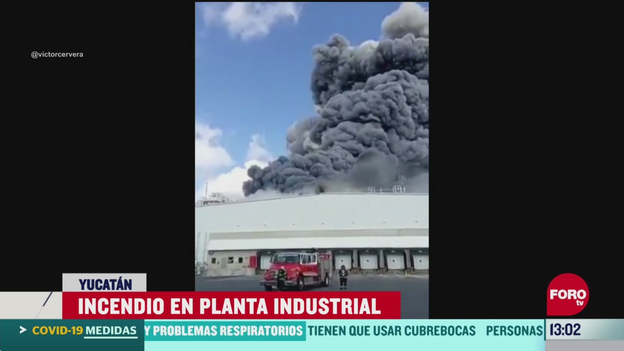 FOTO: 3 de mayo 2020, se registra incendio en planta industrial porcicola en yucatan