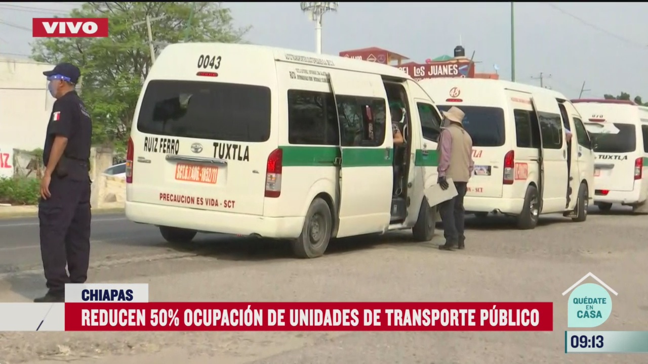 transporte publico en chiapas reduce ocupacion en unidades por coronavirus