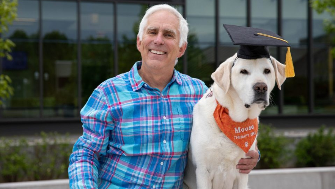 Perro de terapia recibe doctorado en Estados Unidos
