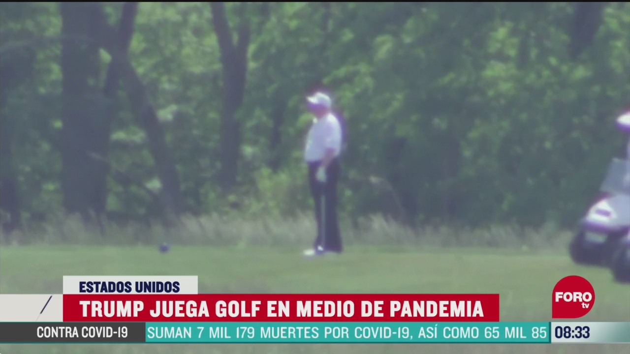 FOTO: 24 de mayo 2020, trump juega golf en medio de la pandemia del coronavirus