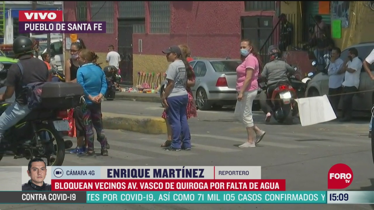 FOTO: vecinos bloquean avenida vasco de quiroga por falta de agua