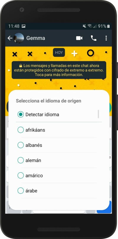 Traductor automático de WhatsApp a través de Gboard de Google