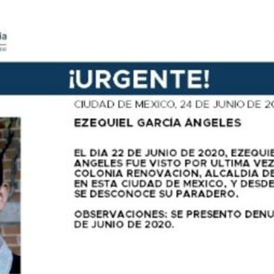 Activan Alerta Amber para localizar a Ezequiel García Ángeles