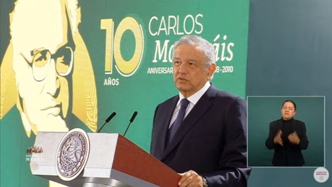 El presidente de Andrés Manuel López Obrador recuerda a Carlos Monsiváis. (Foto: Gobierno de México