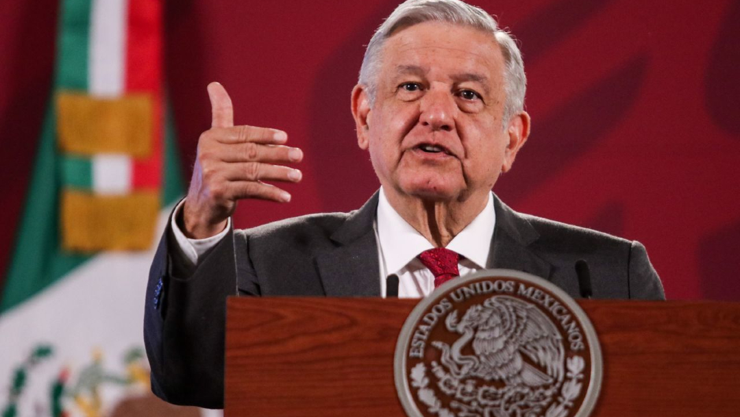 Andrés Manuel López Obrador, presidente de México, durante la conferencia mañanera en Palacio Nacional. (Foot: Cuartoscuro)