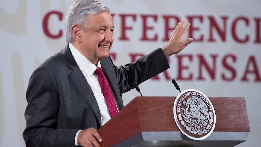El presidente de México, Andrés Manuel López Obrador, durante una rueda de prensa en Palacio Nacional (Foto: EFE)