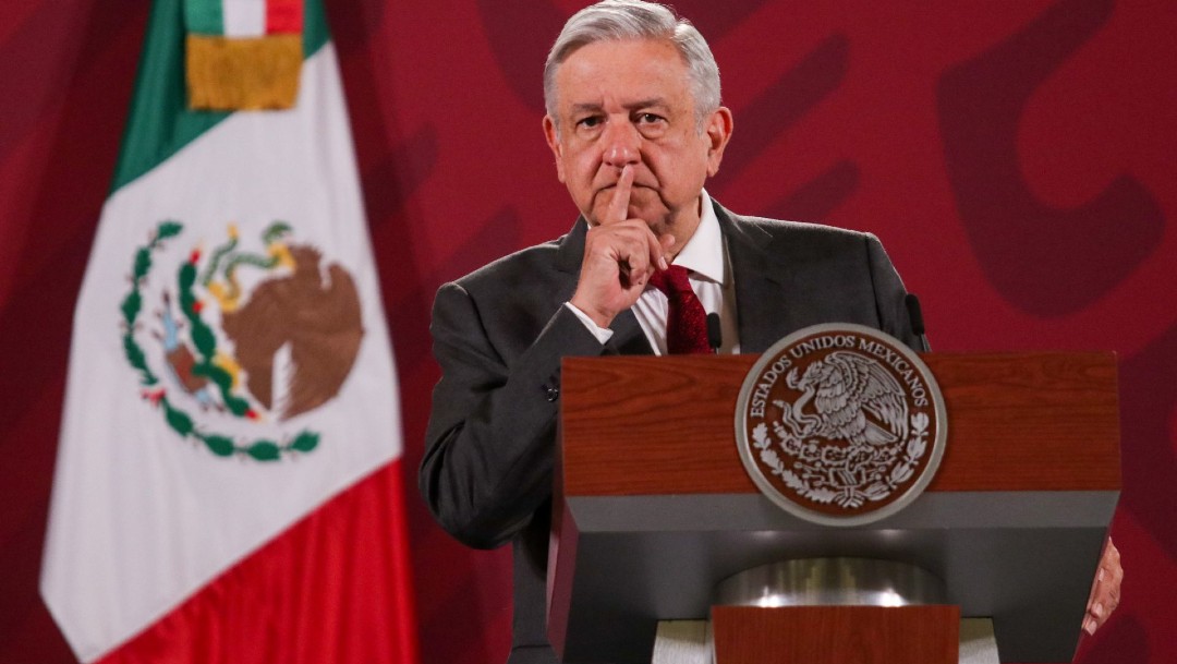 Andrés Manuel López Obrador, presidente de México, durante la conferencia mañanera en Palacio Nacional. (Foot: Cuartoscuro)