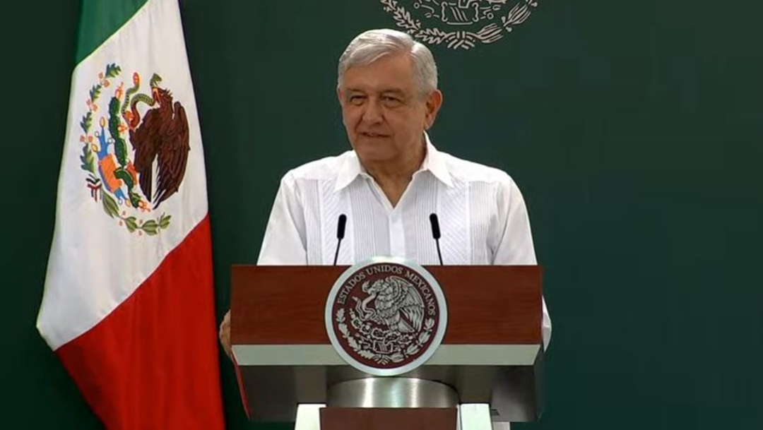 El presidente Andrés Manuel López Obrador, en su conferencia de prensa matutina. (Foto: redes Gobierno de México)