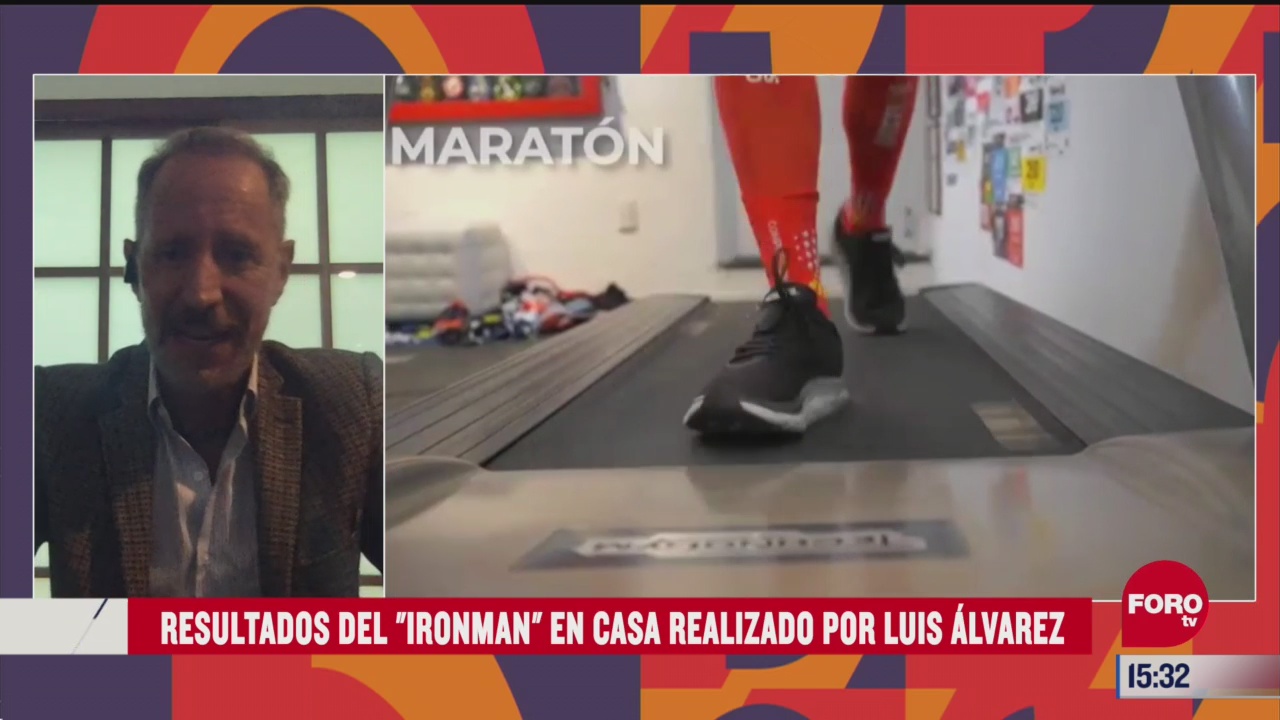 FOTO: ana paula ordorica entrevista a luis alvarez sobre su ironman