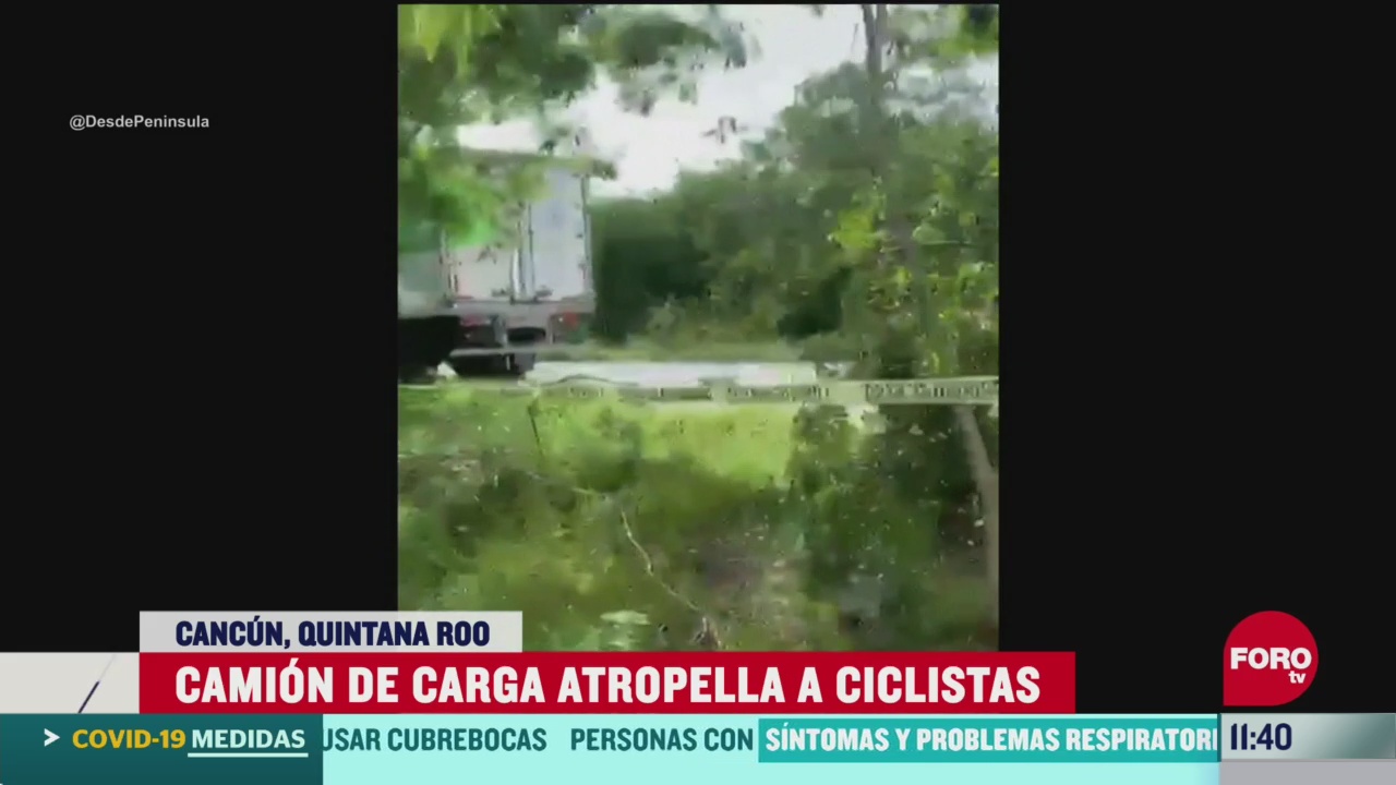 atropellan a grupo de ciclistas en cancun reportan varios heridos
