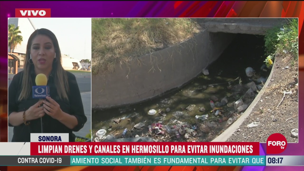 FOTO: 13 de junio 2020, autoridades en hermosillo limpian drenes y canales para evitar inundaciones