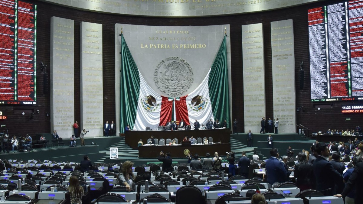 Sesión extraordinaria en la Cámara de Diputados en México