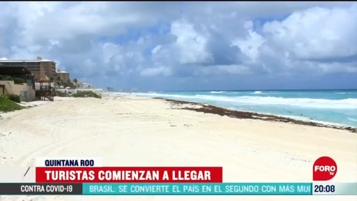 cancun recibe a sus primeros turistas tras confinamiento