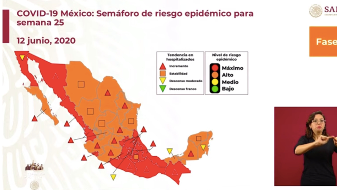 mapa coronavirus mexico naranja rojo