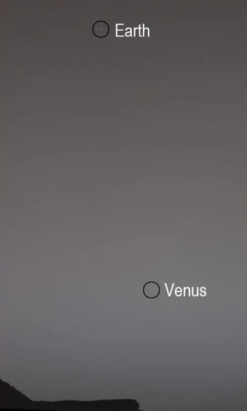 Tierra Venus Desde Marte Rover Curiosity Foto