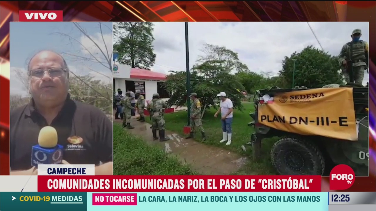 comunidades incomunicadas por el paso de cristobal en campeche