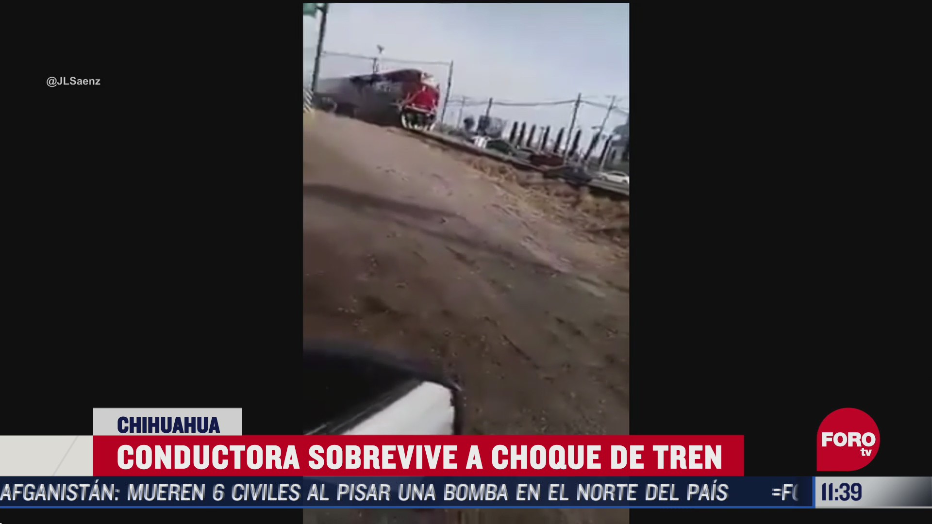 conductora sobrevive a choque de tren en chihuahua