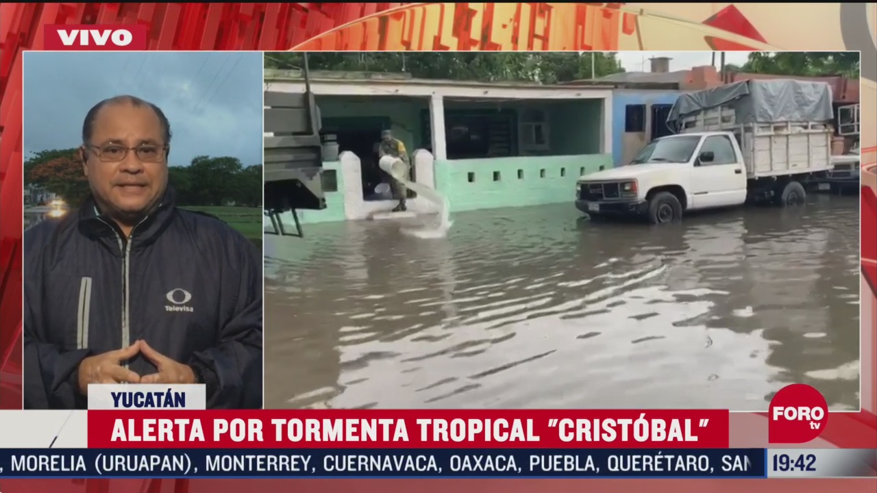 lluvias por cristobal en peninsula de yucatan