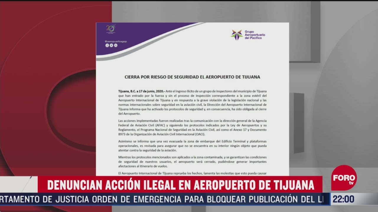 denuncian accion ilegal en aeropuerto de tijuana