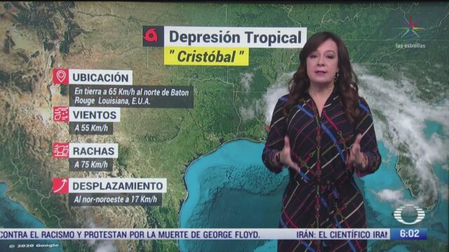 depresion tropical cristobal se encuentra al sur de estados unidos