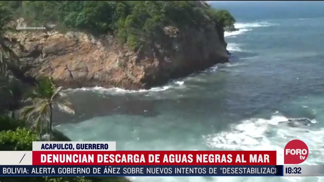 descargan otra vez aguas negras a las playas de acapulco