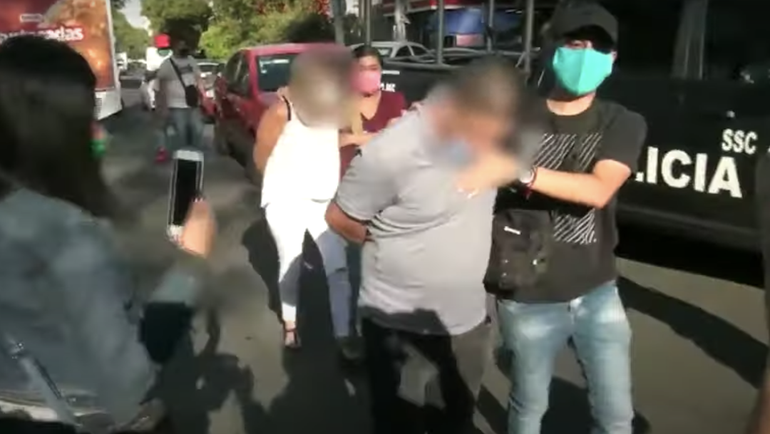 Pareja Exotorsionadores Detendios Policía Ciudad México Foto