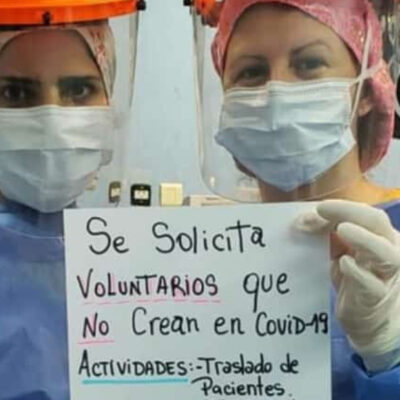 Enfermeras buscan 'voluntarios que no crean en COVID-19'
