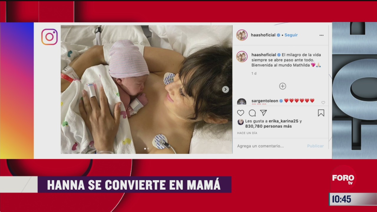 hanna integrante de haash divulga video del nacimiento de su hija mathilda