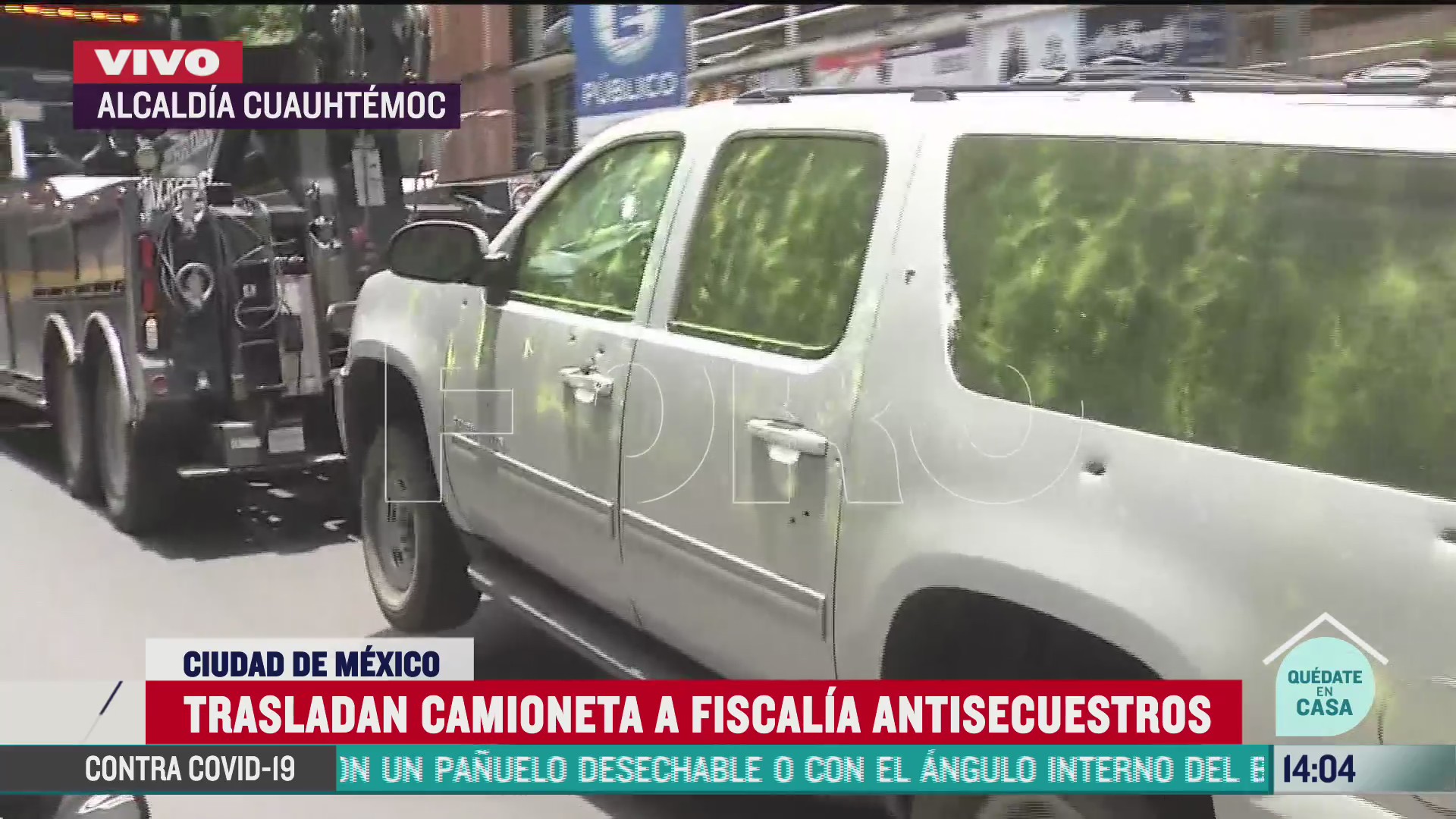 llega camioneta gris usada por delincuentes a fiscalia antisecuestros de cdmx
