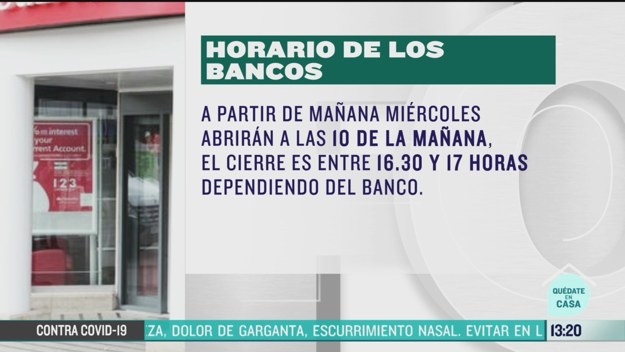 FOTO: los bancos en mexico tendran nuevos horarios por coronavirus