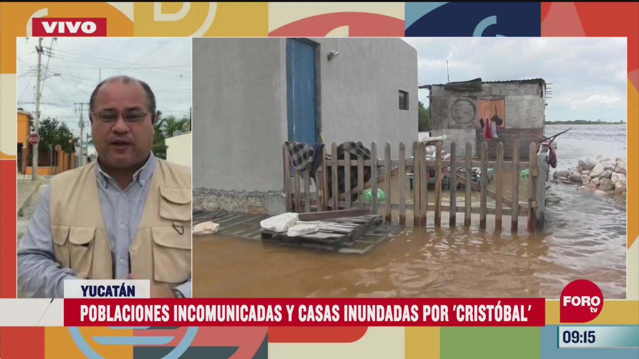 poblaciones de yucatan incomunicadas y casa inundadas por tormenta cristobal