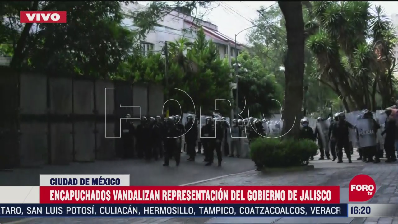 FOTO: policias resguardan casa de gobierno de jalisco en cdmx