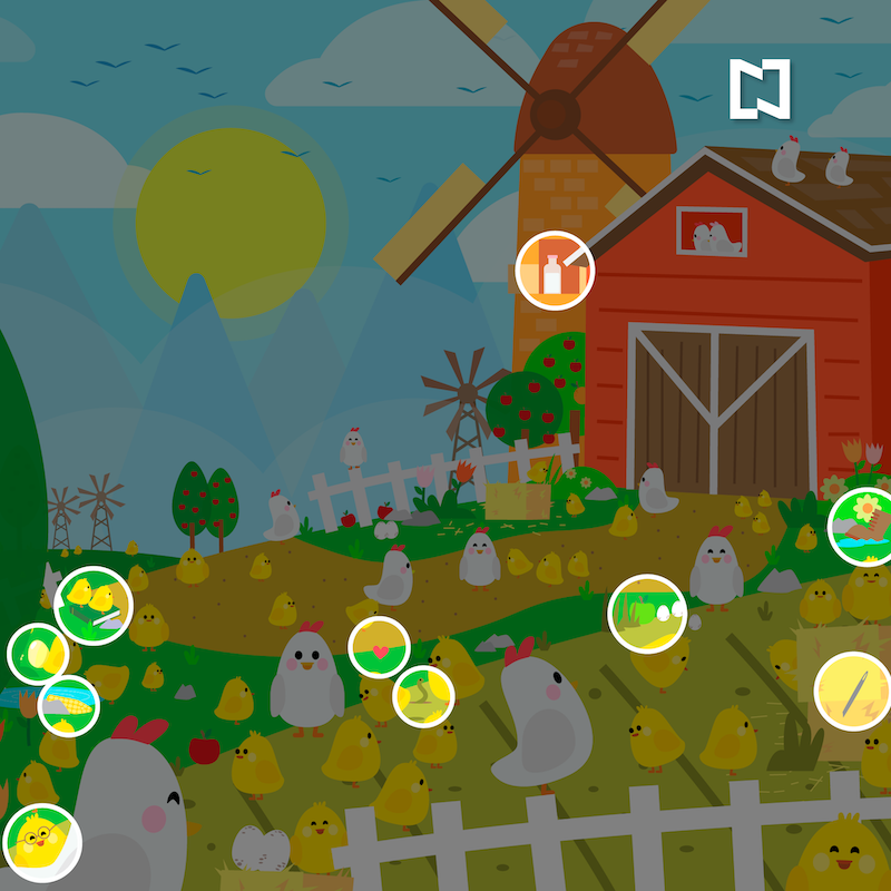 ¿Puedes encontrar 10 objetos perdidos en esta granja de pollitos?