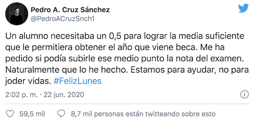 Tuit Pedro Cruz Sánchez