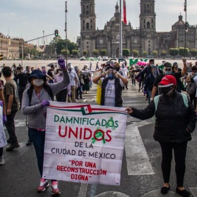 Damnificados del 19-S protestan en CDMX; exigen renuncia de César Cravioto