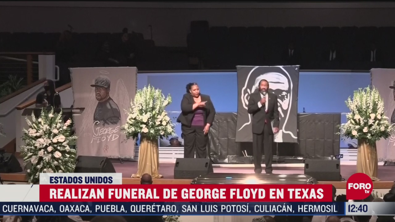realizan funeral de george floyd en texas