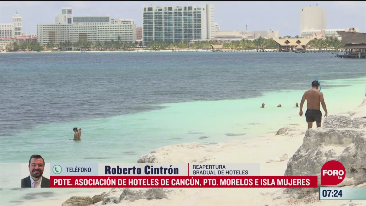 reapertura gradual de hoteles en cancun