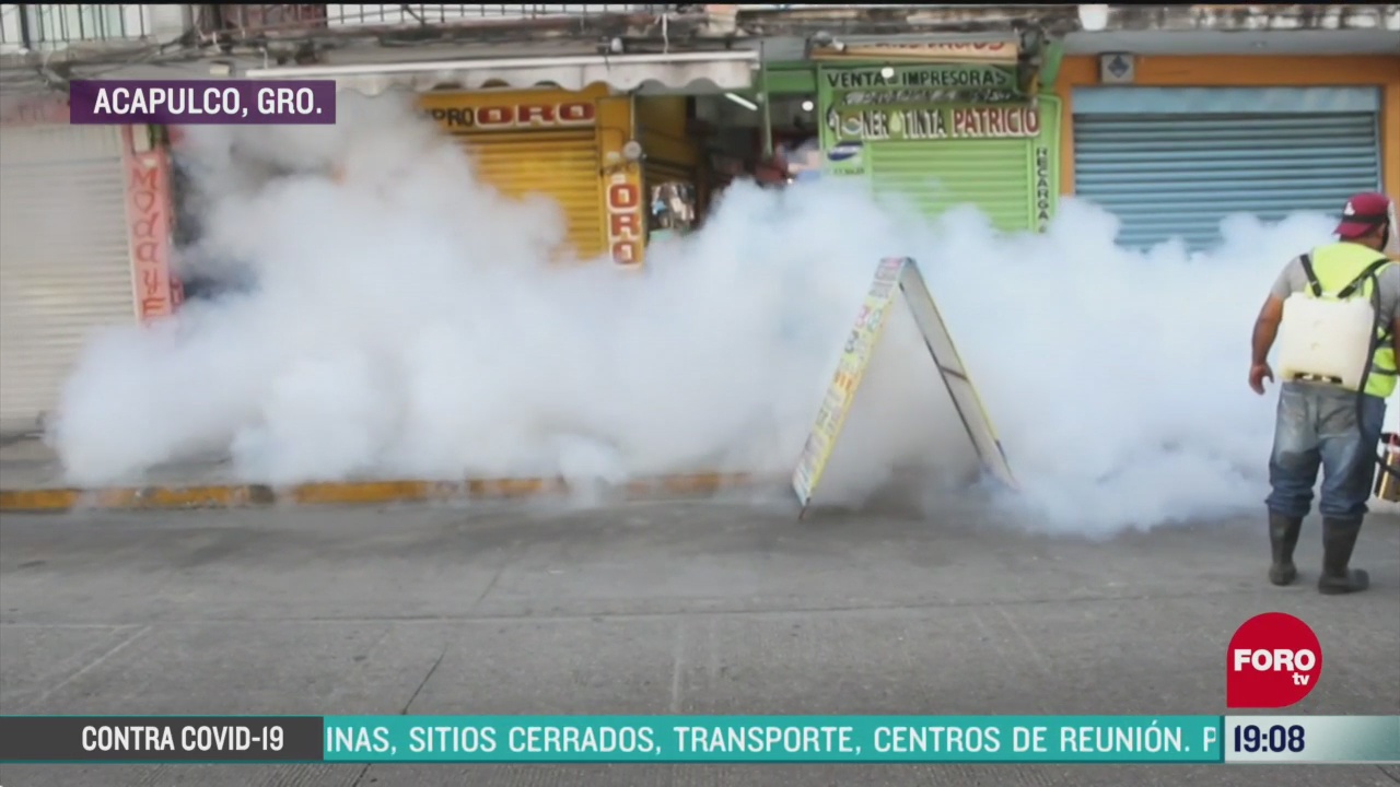 FOTO: 13 de junio 2020, sanitizan calles y mercados publicos de acapulco