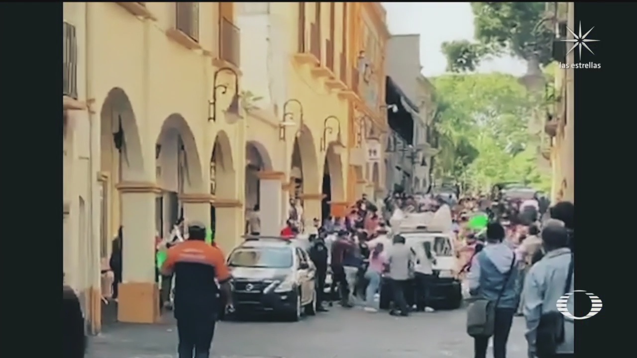 Comerciantes ambulantes en cuernavaca morelos se enfrenat con autoridades